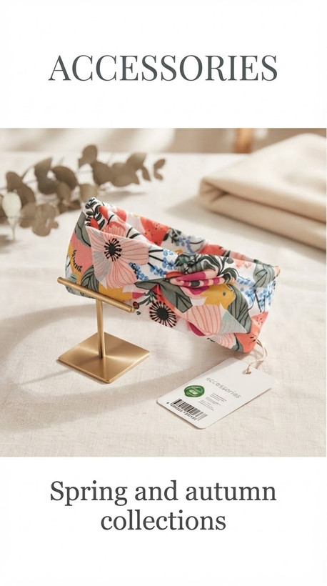 هدبند پارچه ای گلدار (اورجینال کالکشن بهاره برند Accessories آلمان)