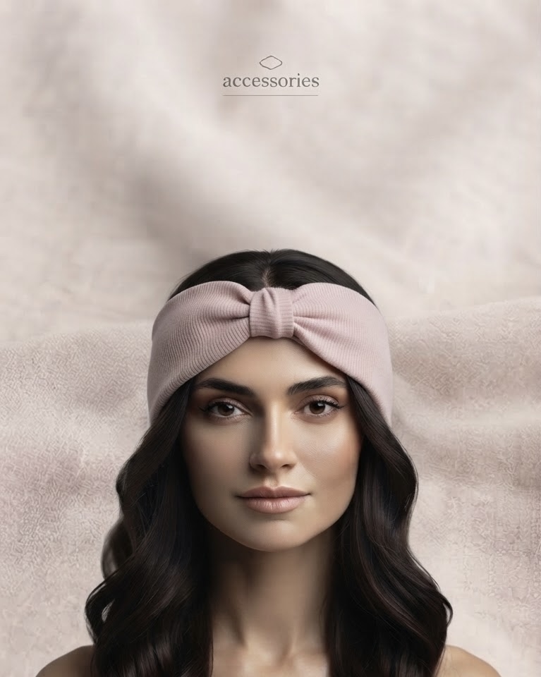 هدبند بافت خیلی ظریف مدل پاپیون با رنگ های پاستیلی (اورجینال برند Accessories آلمان)