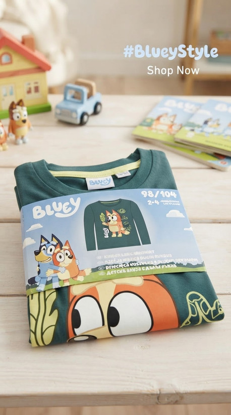 بلوز آستین بلند بچه گانه پسرانه اورجینال برند Bluey آلمان