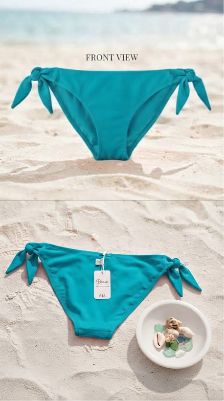 شورت مایو برند لوکس Boux Avenue انگلستان 💎مدل side bow رنگ Turquoise