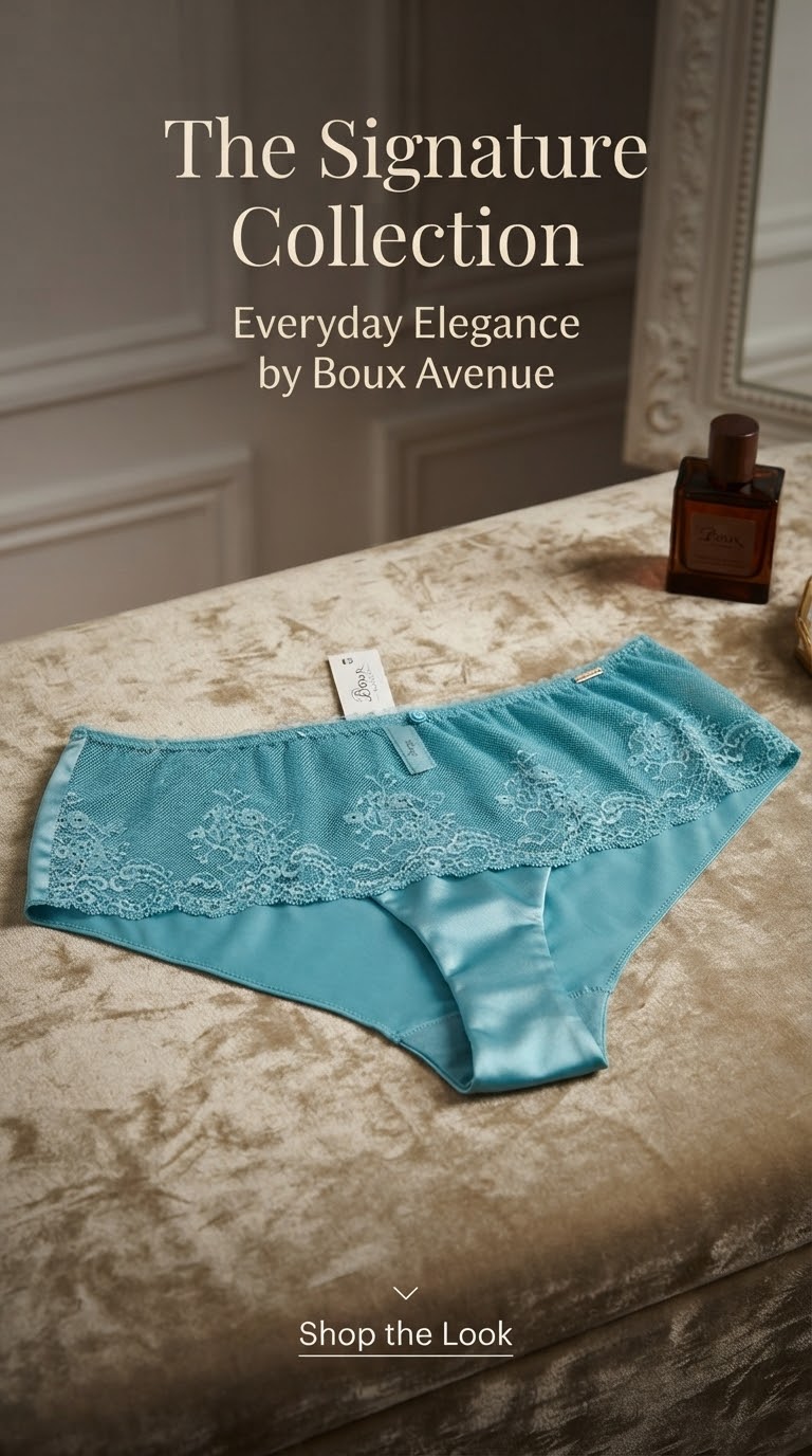 شورت تور دانتل و ساتن برند لوکس Boux Avenue انگلستان 💎 مدل Serena رنگ Duck Egg