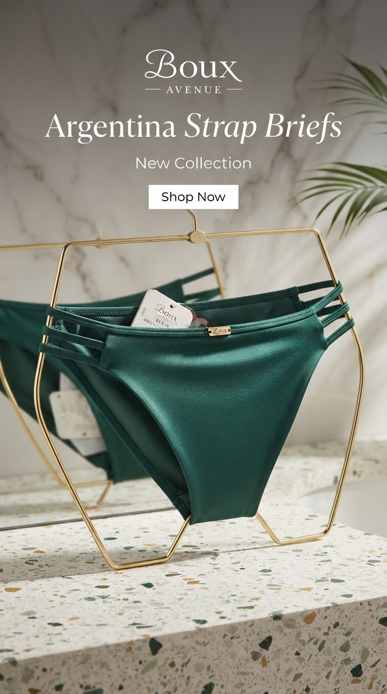 مایو شورت برند لوکس Boux Avenue انگلستان💎 مدل Argentina Strap Brief رنگ Emerald