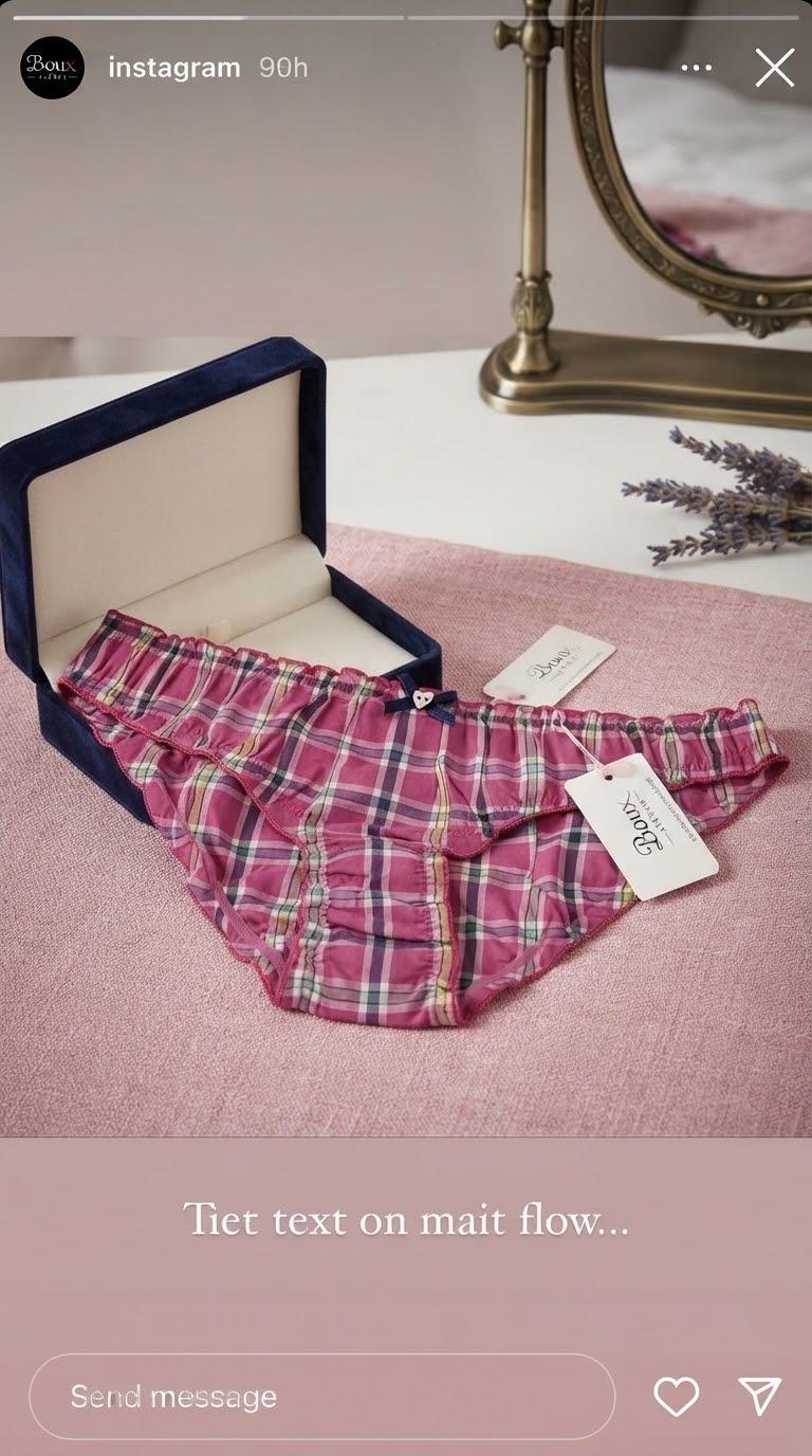 شورت چهارخانه ۱۰۰٪ نخ از برند لوکس Boux Avenue انگلستان💎 مدل Bethany Check رنگ Pink Mix