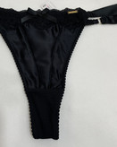 شورت گیپور و ساتن بنددار برند لوکس Boux Avenue کشور انگلستان💎 مدل Thong رنگ Black