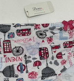 شورت نخی طرح لندن از برند لوکس Boux Avenue انگلستان💎مدل Multicoloured London Ruched Short