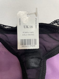 شورت لامبادا (Thong) تور گیپور و ساتن لطیف برند لوکس Boux Avenue انگلستان💎 مدل Lyla رنگ Purple Mix black