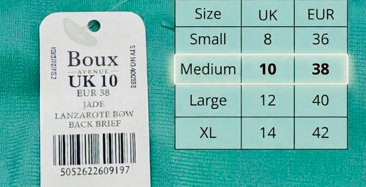 شورت مایو برند لوکس Boux Avenue انگلستان 💎 مدل Lanzarote Bow Back Brief رنگ Jade
