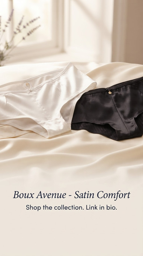 ۴ رنگ جذاب از شورت های فاق بلند ترکیبی ساتن براق و تور برند لوکس Boux Avenue انگلستان💎 مدل Loretta High Waisted رنگ Pillar Box Red و Dusty Pink