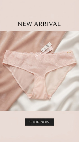 شورت دانتل و تور از برند لوکس Boux Avenue انگلستان💎 مدل Nieve Brief رنگ Blush صورتی خیلی ملایم