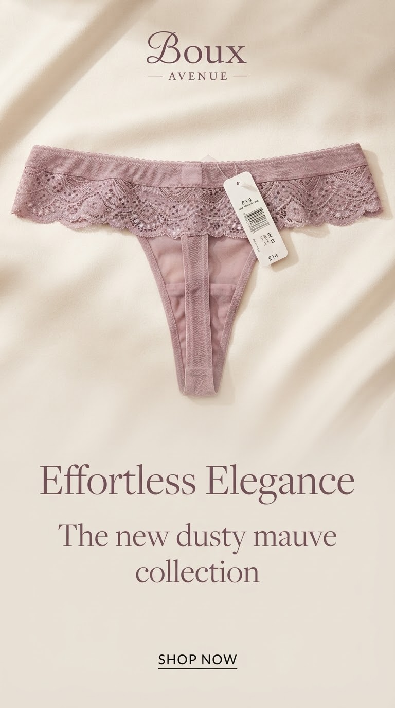 شورت لامبادا دانتل گلدار از برند لوکس Boux Avenue انگلستان💎 مدل New Tori Thong رنگ Pink صورتی ارغوانی