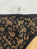 شورت مایو دانتل Boux Avenue 💎مدل Assini Side Ring Brief رنگ مشکی آستر بژ