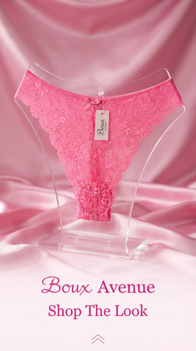 شورت تمام دانتل فوق لطیف و ضد حساسیت از برند لوکس Boux Avenue انگلستان💎 مدل Chloe Lace Thong رنگ Neon Pink