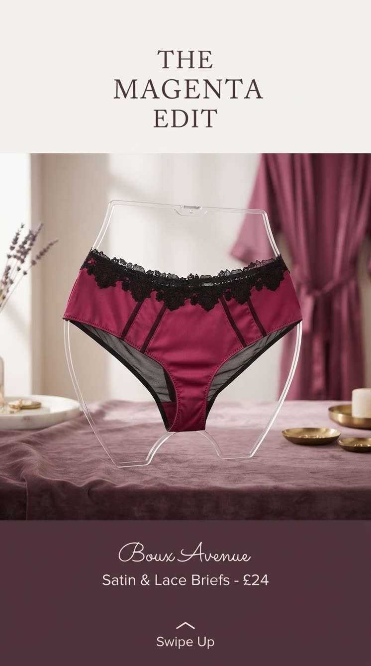 شورتک تمام لاکچری ساتن اعلا و گیپور و نوار دوری از برند لوکس Boux Avenue انگلستان💎 مدل TAMARA رنگ Pink صورتی سرخابی جذاب