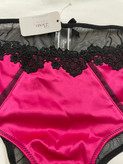 شورتک تمام لاکچری ساتن اعلا و گیپور و نوار دوری از برند لوکس Boux Avenue انگلستان💎 مدل TAMARA رنگ Pink صورتی سرخابی جذاب