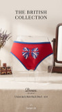 شورتکس (شورتک) جذاب و راحت برند لوکس Boux Avenue اورجینال کشور انگلستان💎 مدل Bow Union Jack رنگ Red Mix قرمز سرمه ای