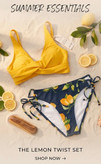 بیکینی طرح لیمو🍋 از برند انگلیسی اورجینال CUPSHE سایز M