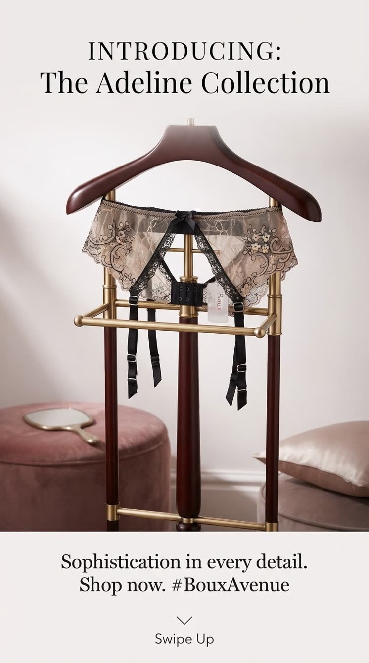 بند جوراب / جوراب‌شور (Suspender Belt) لوکس دانتل مدل Rococco از برند محبوب Boux Avenue اورجینال انگلستان💎 سایز ۴۴ تا ۴۸ ایران