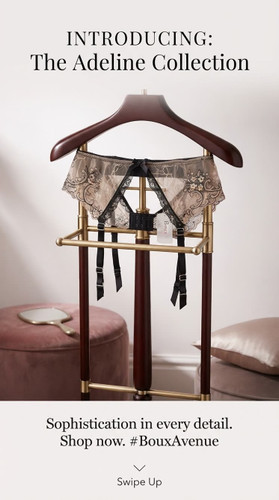 بند جوراب / جورابشور (Suspender Belt) لوکس دانتل مدل Rococco از برند محبوب Boux Avenue اورجینال انگلستان💎 سایز ۴۴ تا ۴۸ ایران