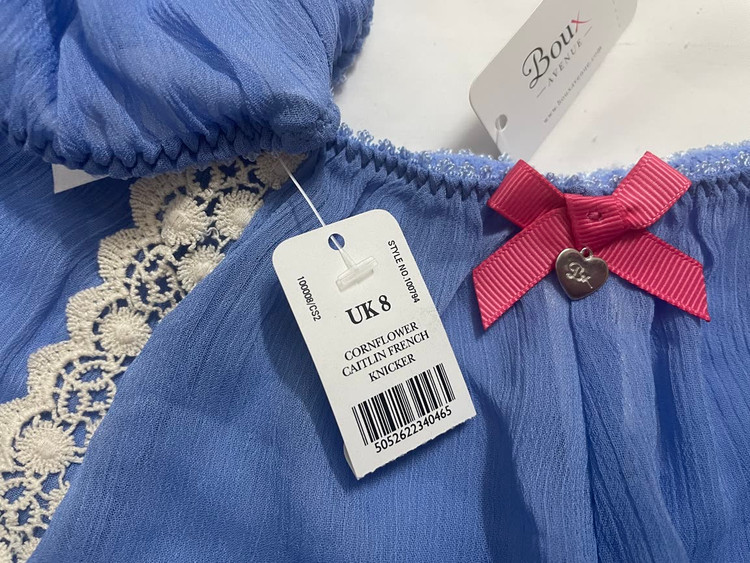 شورت حریر مدل فرانسوی / فانتزی لطیف (French Knicker) از برند لوکس Boux Avenue انگلستان💎 سایز ۳۶-۳۸ رنگ آبی ملایم خاص