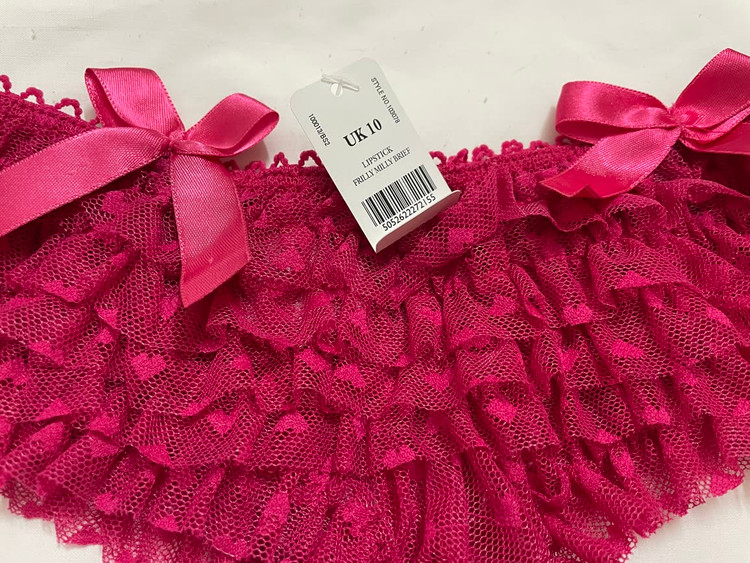 شورت زنانه مدل فانتزی و چیندار از برند لوکس Boux Avenue انگلستان💎 سایز ۳۸-۴۰ رنگ سرخابی ته تمشکی