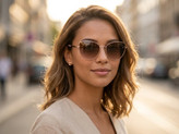 عینک آفتابی زنانه برند اورجینال Accessories آلمان با فریم رزگلد سایهروشن