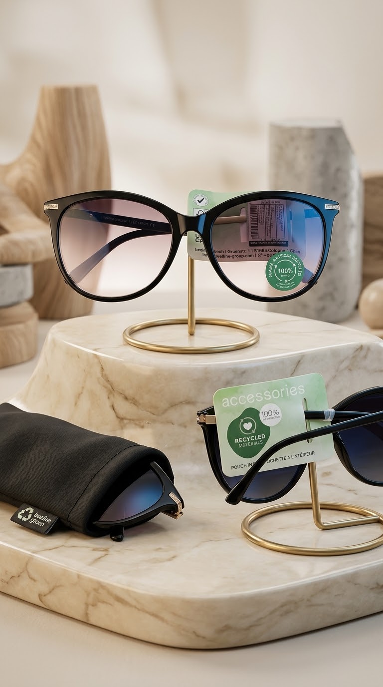 عینک آفتابی برند اورجینال Accessories آلمان- نگین ریز و شیشه دو رنگ