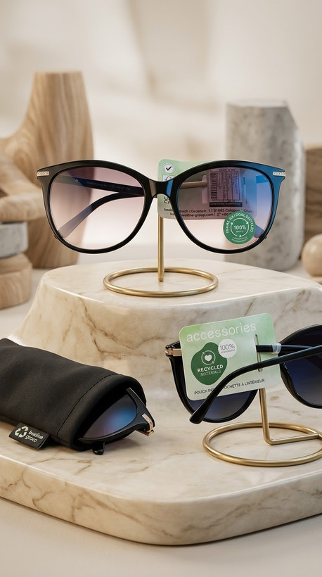 عینک آفتابی برند اورجینال Accessories آلمان- نگین ریز و شیشه دو رنگ