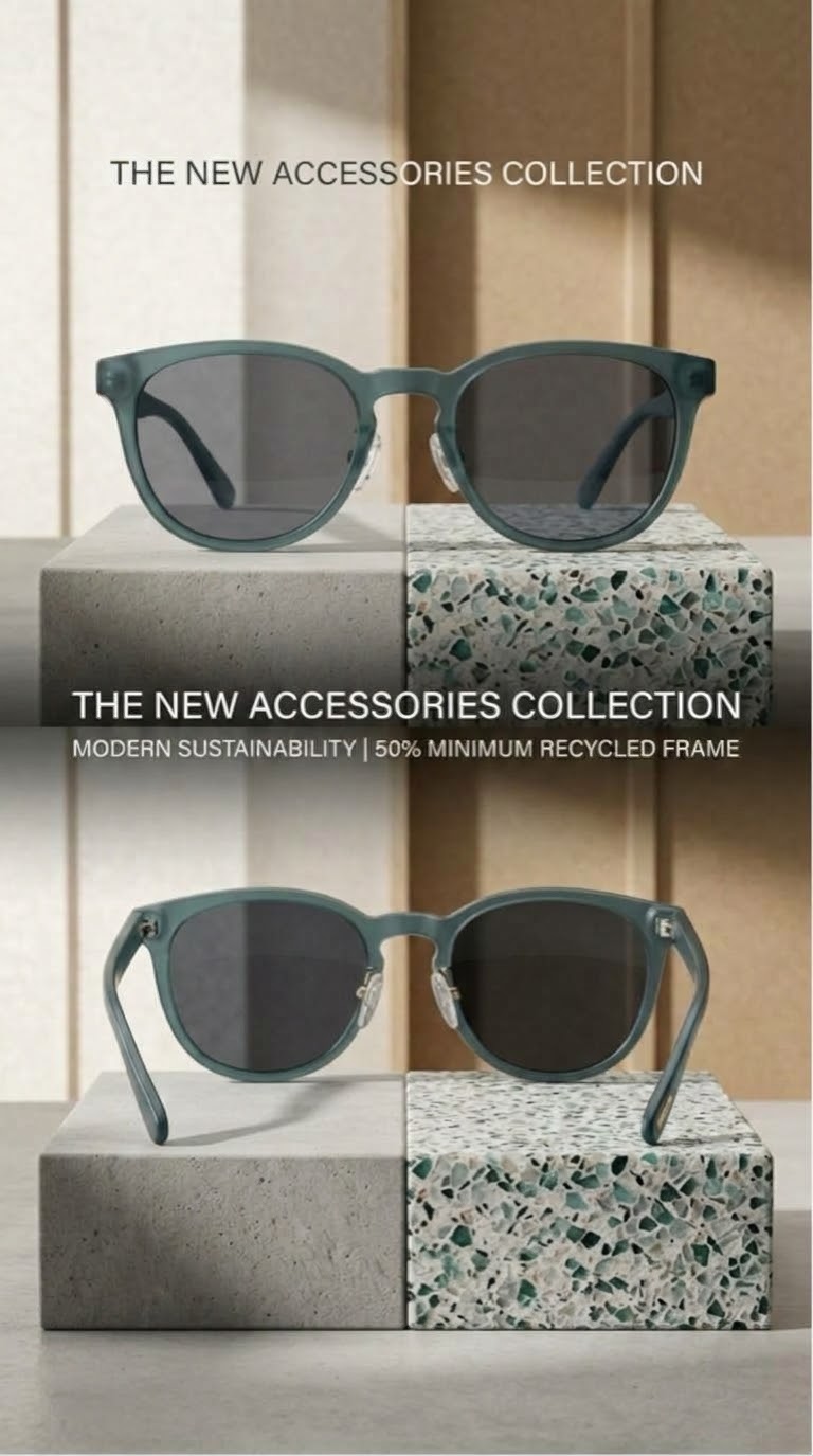 عینک آفتابی زنانه برند Accessories آلمان – مدل فریم سبزآبی با تزیینات طلایی