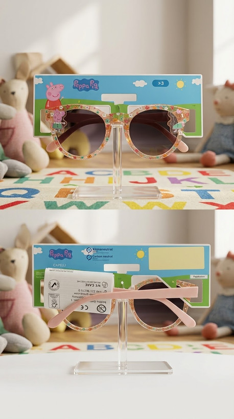 عینک آفتابی بچگانه فانتزی طرح پپا پیگ (Peppa Pig) برند اورجینال Capelli آلمان